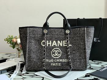 Chanel Shopping Canvas Bag Black – 38 cm