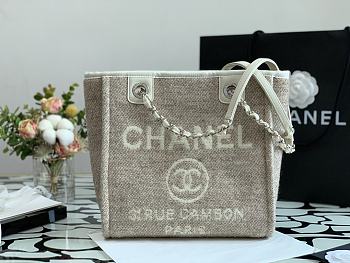 Chanel Shopping Canvas Bag Beige – 28 cm