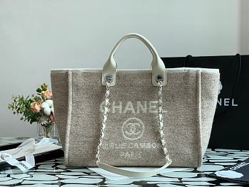 Chanel Shopping Canvas Bag Beige – 38 cm