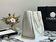 Chanel Shopping Canvas Bag White 35cm - 6