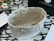 Chanel Shopping Canvas Bag White 35cm - 4