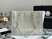 Chanel Shopping Canvas Bag White 35cm - 3