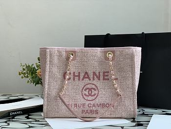 Chanel Shopping Canvas Bag Pink – 34 cm