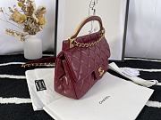 Chanel Craft Workshop Cowhide Burgundy Handbag  – 22 cm - 2