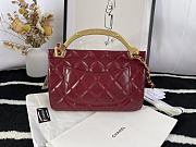 Chanel Craft Workshop Cowhide Burgundy Handbag  – 22 cm - 4