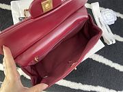 Chanel Craft Workshop Cowhide Burgundy Handbag  – 22 cm - 5