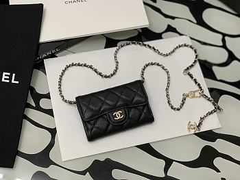 Chanel Waist Bag Lambskin With Black – 11x2x7.5 cm