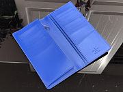 Louis Vuitton Brazza Wallet Blue Embossed Monogram - M80592 – 10 x 19 x 2 cm - 3
