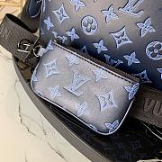 Louis Vuitton Monogram Shadow Leather Blue Bag M45730 – 26x18.5x5cm - 2