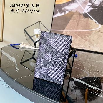 Louis Vuitton Bigge Men's Card Case Damier Graphite 3D Canvas Black - N60441 – 8 x 11 x 1 cm