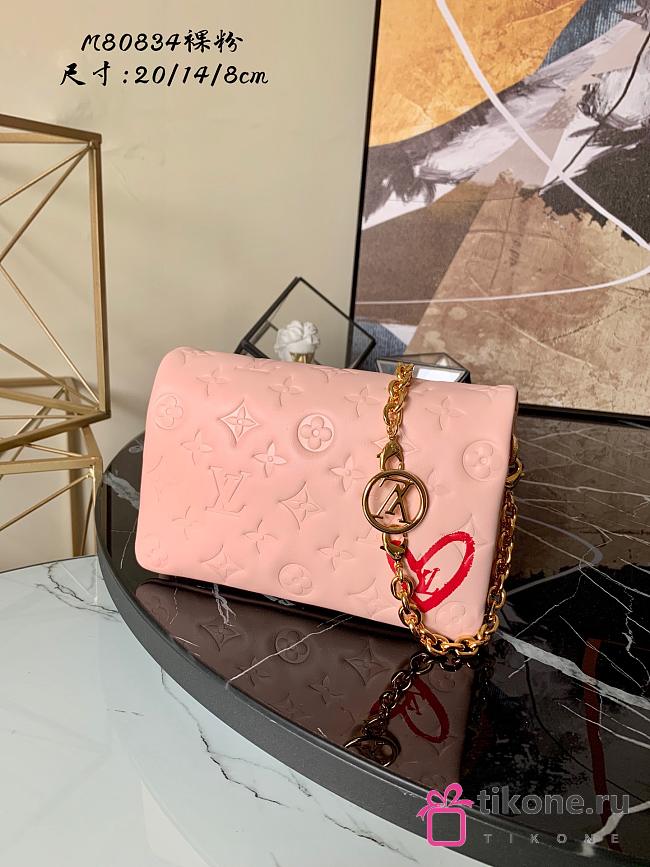 Louis Vuitton Pochette Coussin Monogram Chain Bag Pink  – M80834 – 20 X 14 X 8 Cm - 1