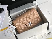 Chanel Quilted Patent Leather Classic New Mini Flap Bag Beige With Silver Hardware – 1116 – 20 cm - 1