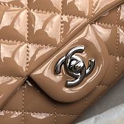 Chanel Quilted Patent Leather Classic New Mini Flap Bag Beige With Silver Hardware – 1116 – 20 cm - 2