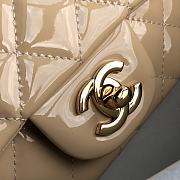 Chanel Quilted Patent Leather Classic New Mini Flap Bag Beige With Gold Hardware – 1116 – 20 cm - 2