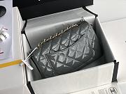 Chanel Quilted Patent Leather Classic New Mini Flap Bag Light Grey With Gold Hardware – 1116 – 20 cm - 4