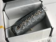 Chanel Quilted Patent Leather Classic New Mini Flap Bag Light Grey With Gold Hardware – 1116 – 20 cm - 5