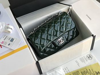 Chanel Quilted Patent Leather Classic New Mini Flap Bag Light Green With Silver Hardware – 1116 – 20 cm