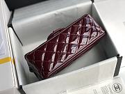 Chanel Quilted Patent Leather Classic New Mini Flap Bag Light Burgundy With Silver Hardware – 1116 – 20 cm - 5