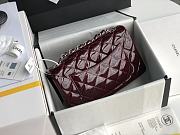 Chanel Quilted Patent Leather Classic New Mini Flap Bag Light Burgundy With Silver Hardware – 1116 – 20 cm - 4