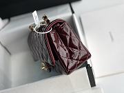 Chanel Quilted Patent Leather Classic New Mini Flap Bag Light Burgundy With Gold Hardware – 1116 – 20 cm - 6