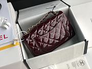 Chanel Quilted Patent Leather Classic New Mini Flap Bag Light Burgundy With Gold Hardware – 1116 – 20 cm - 5