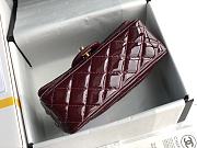 Chanel Quilted Patent Leather Classic New Mini Flap Bag Light Burgundy With Gold Hardware – 1116 – 20 cm - 3