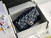 Chanel Quilted Patent Leather Classic New Mini Flap Bag Light Navy Blue With Silver Hardware – 1116 – 20 cm - 1