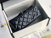 Chanel Quilted Patent Leather Classic New Mini Flap Bag Light Navy Blue With Silver Hardware – 1116 – 20 cm - 4