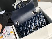 Chanel Quilted Patent Leather Classic New Mini Flap Bag Light Navy Blue With Silver Hardware – 1116 – 20 cm - 3