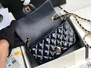 Chanel Quilted Patent Leather Classic New Mini Flap Bag Light Navy Blue With Gold Hardware – 1116 – 20 cm - 5