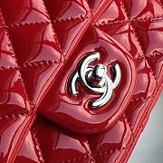 Chanel Quilted Patent Leather Classic New Mini Flap Bag Light Red With Silver Hardware – 1116 – 20 cm - 5