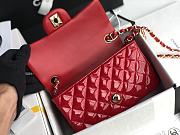 Chanel Quilted Patent Leather Classic New Mini Flap Bag Light Red With Gold Hardware – 1116 – 20 cm - 5