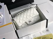 Chanel Quilted Patent Leather Classic New Mini Flap Bag White With Silver Hardware – 1116 – 20 cm - 1