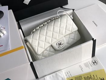 Chanel Quilted Patent Leather Classic New Mini Flap Bag White With Silver Hardware – 1116 – 20 cm