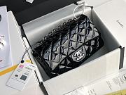 Chanel Quilted Patent Leather Classic New Mini Flap Bag Black With Silver Hardware – 1116 – 20 cm - 1