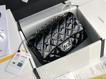 Chanel Quilted Patent Leather Classic New Mini Flap Bag Black With Silver Hardware – 1116 – 20 cm