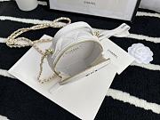 Chanel Round Classic Chain Clutch White – 12 cm - 4