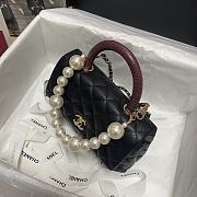 Chanel Coco Red Handle Pearl Chain Caviar Gold Hardware Small - 2215 – 19 cm - 6