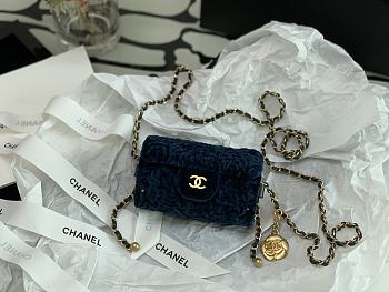 Chanel Mini Jewellery Velvet Box Deep Blue – 11x6.5x5 cm