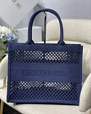 Christian Dior Mesh Book Tote Blue – 36.5x28x17.5 cm - 1