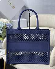 Christian Dior Mesh Book Tote Blue – 36.5x28x17.5 cm - 3