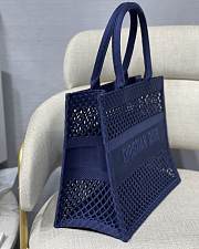 Christian Dior Mesh Book Tote Blue – 36.5x28x17.5 cm - 5