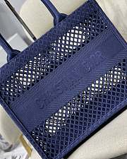 Christian Dior Mesh Book Tote Blue – 36.5x28x17.5 cm - 6