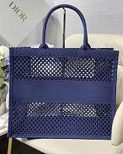 Christian Dior Mesh Book Tote Blue – 41.5 cm x 35 cm x 18 cm - 6