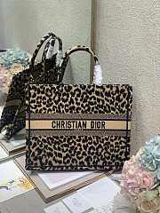 Christian Dior Leopard Print Trumpet Small Book Tote Shopping Bag – 1286 - 41×32 cm - 1