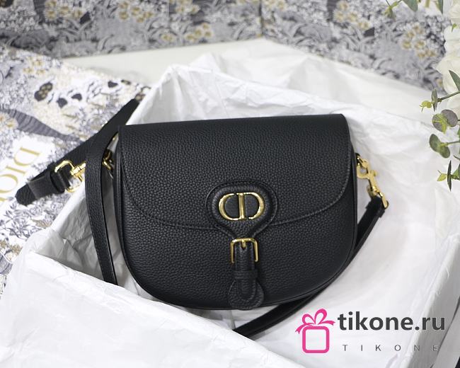 Dior Bobby Lychee Pattern Medium Black - 22x17x6cm - 1