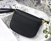 Dior Bobby Lychee Pattern Medium Black - 22x17x6cm - 5