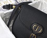 Dior Bobby Lychee Pattern Medium Black - 22x17x6cm - 2