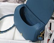 Dior Bobby Lychee Pattern Medium Blue - 22x17x6cm - 4