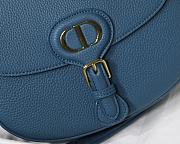 Dior Bobby Lychee Pattern Medium Blue - 22x17x6cm - 2